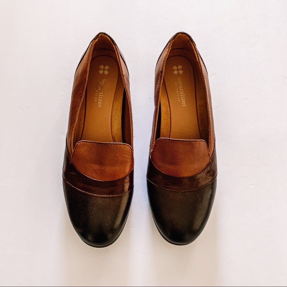Naturalizer Wide 3 Tone Brown Loafer
